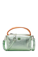 Women's Green Long Strap Metallic Crossbody Bag | Derimod