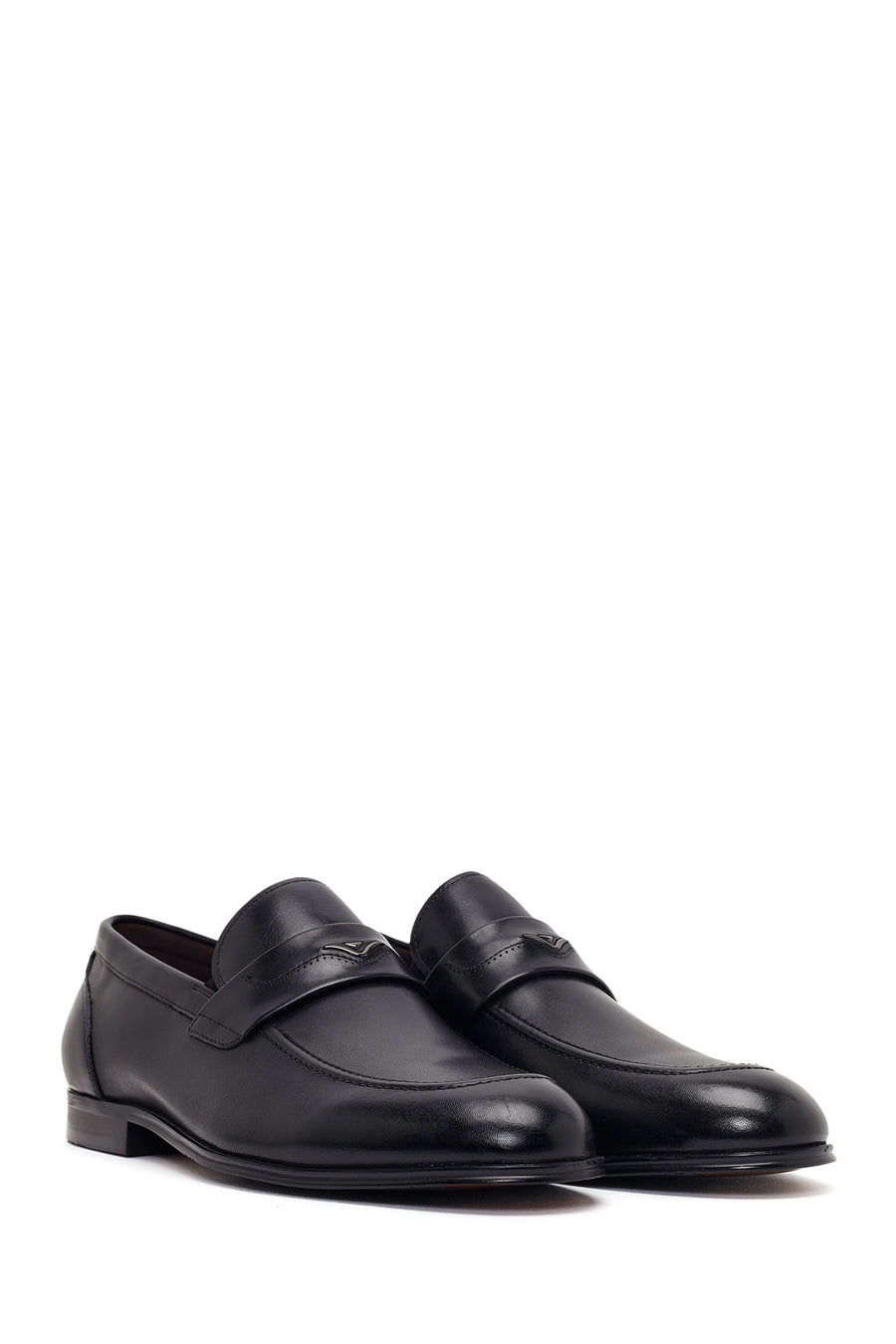 Derimod Black Male Black Leather Classic Loafer