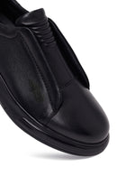 Male Black Leather Sneaker | Derimod