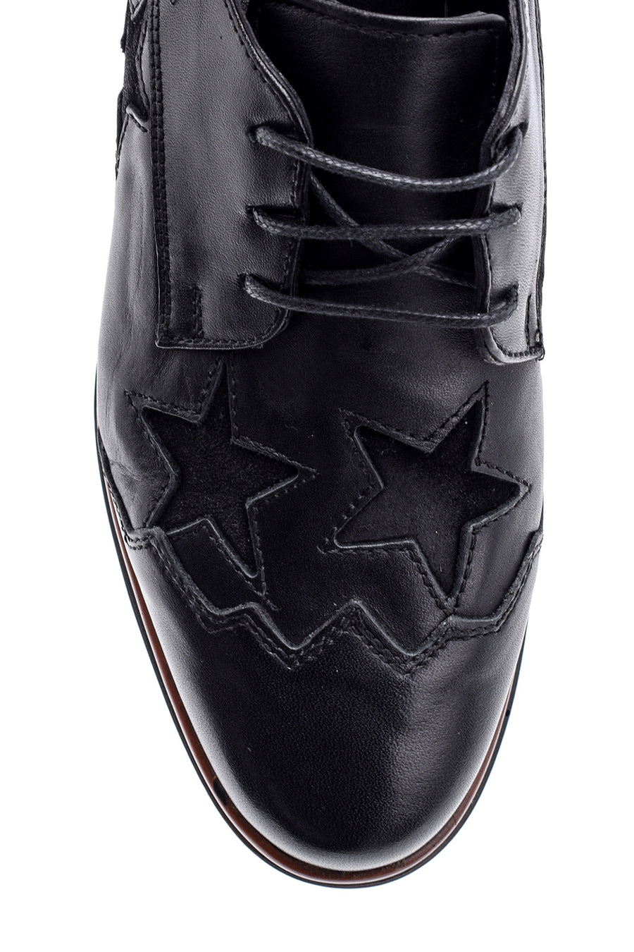 Women's Star Patterned Wedge Heeled Shoes