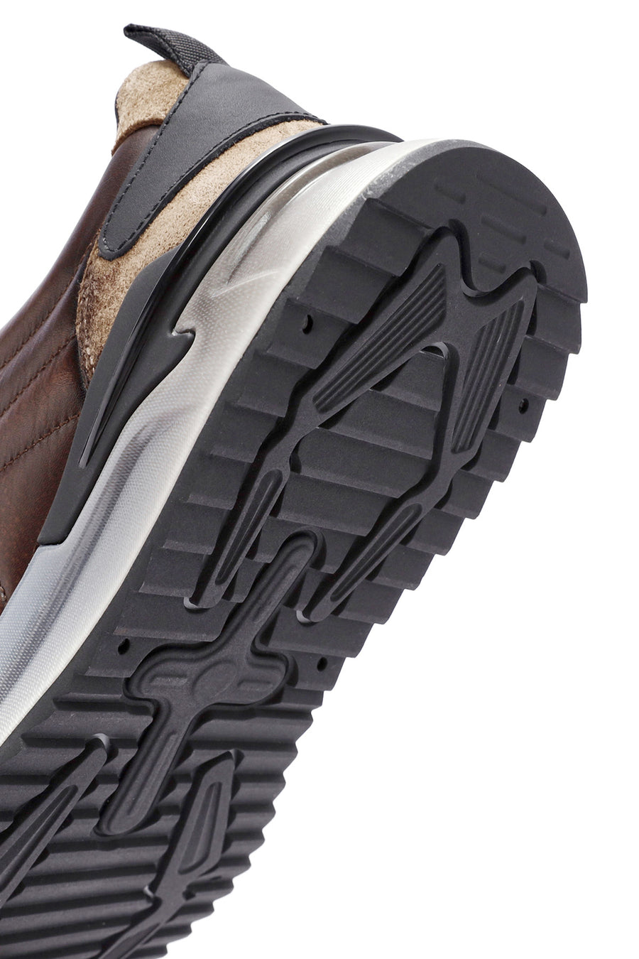 Men's Brown Lace-Up Leather Sneaker