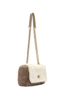 Women's Mink Long Strap Plush Crossbody Bag | Derimod