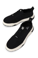 Male Black Lace-up Fabric Casual Sneaker | Derimod