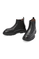 Men's Black Leather Chelsea Boots | Derimod
