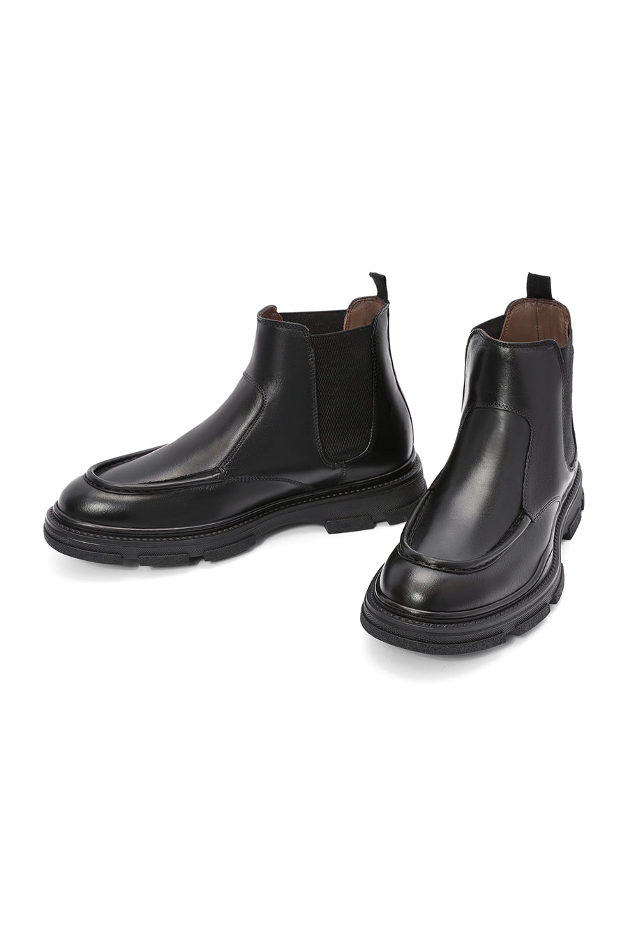 Men's Black Leather Chelsea Boots