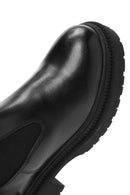 Women's Black Leather Chelsea Boots | Derimod