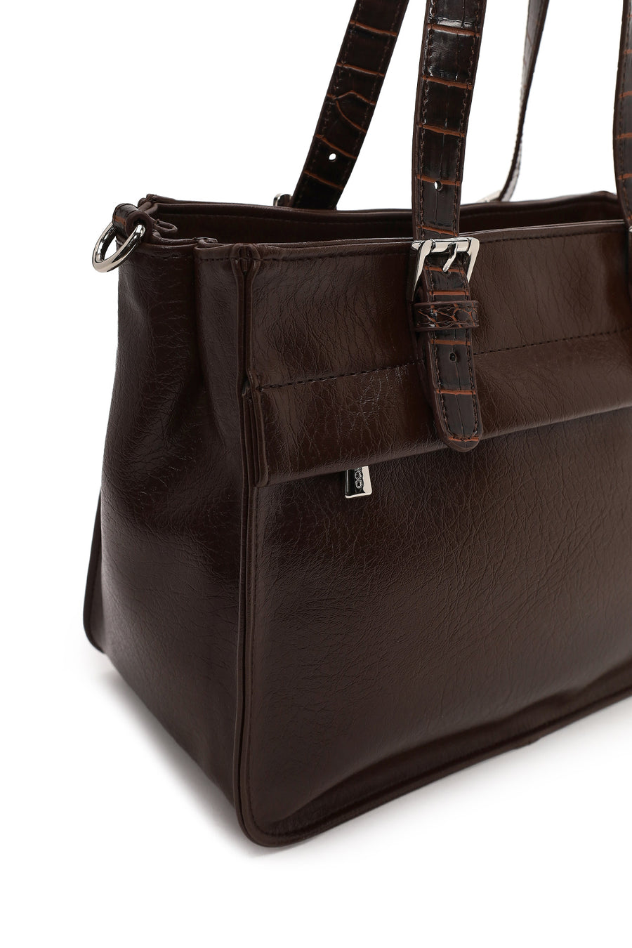 Woman Brown Long-Strap Shoulder Bag