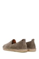 Men's Mink Suede Leather Espadrille | Derimod