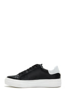 Women's Black Lace-Up Leather Sneaker | Derimod