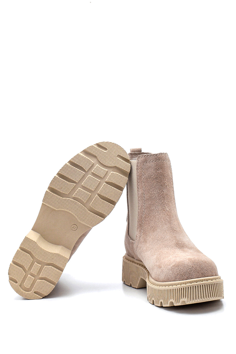 Women's Leather Suede Chelsea Boots