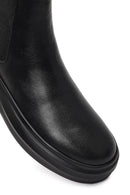 Men's Black Thick-Soled Leather Chelsea Boot | Derimod