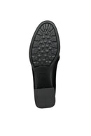 Geox Kadın Siyah Walk Pleasure Toka Detaylı Kalın Topuklu Deri Loafer | Derimod