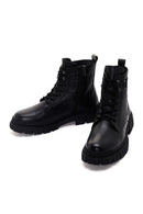 Men's Black Zippered Casual Leather Boots | Derimod