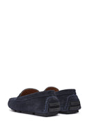 Men's Navy Blue Suede Leather Loafer | Derimod