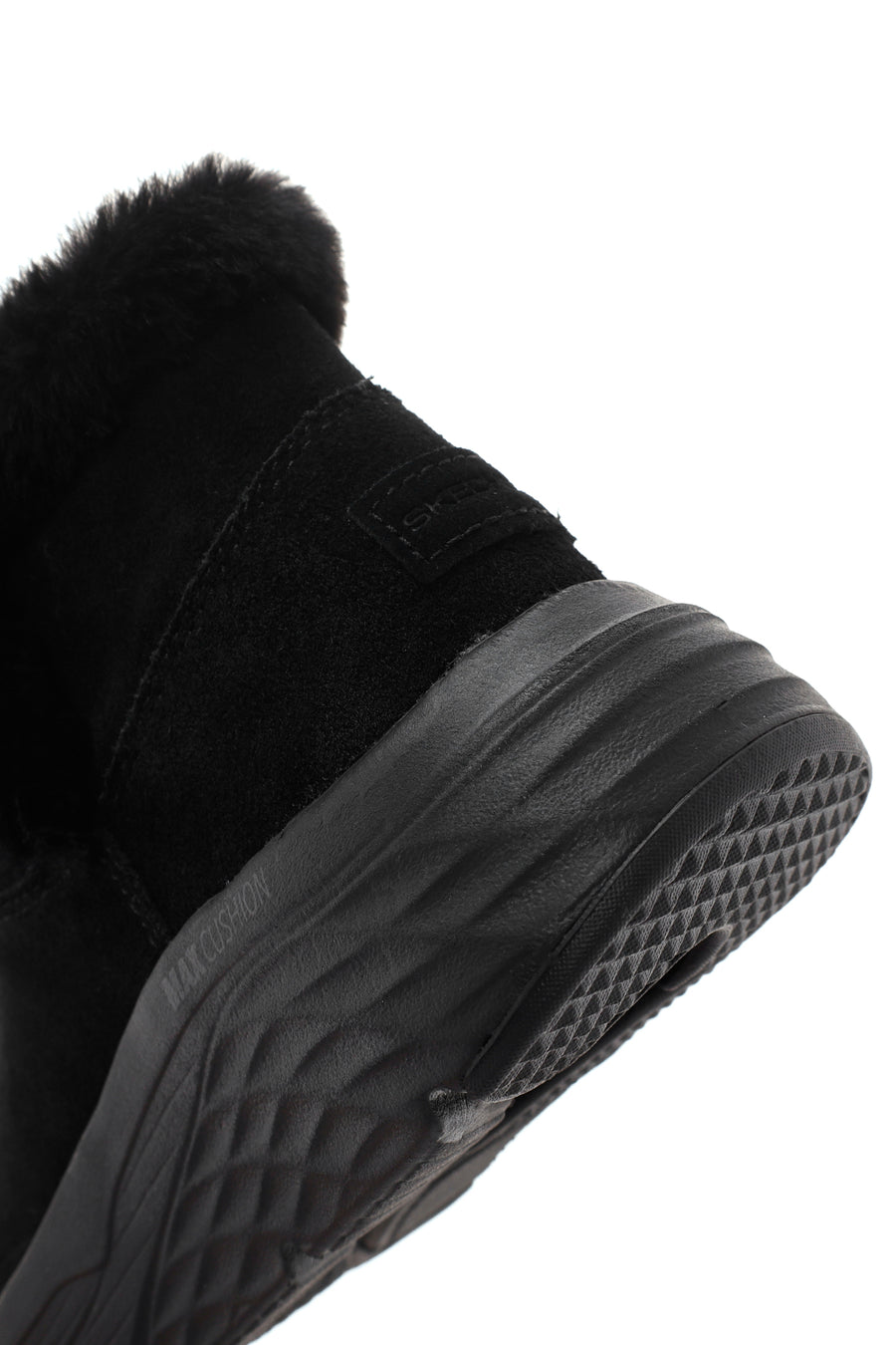 Skechers Kadın Siyah Max Cushioning Süet Deri Kalın Tabanlı Casual Bot