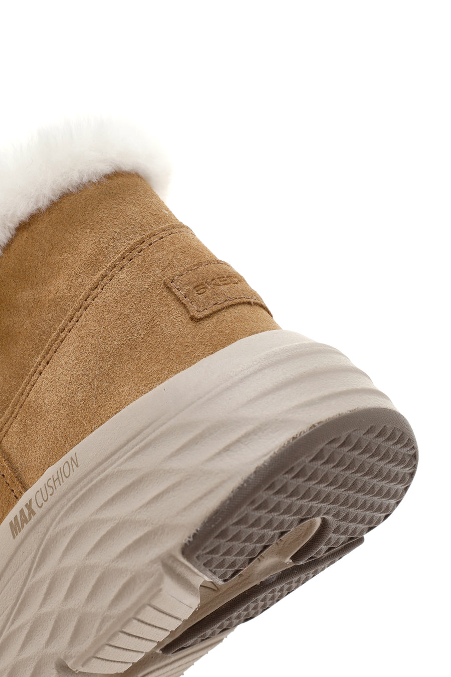 Skechers Kadın Taba Max Cushioning Süet Deri Kalın Tabanlı Casual Bot