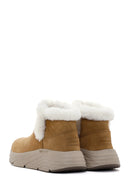 Skechers Women's Tan Max Cushioning Suede Leather Thick Soled Casual Boots | Derimod