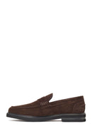Male Brown Suede Casual Loafer | Derimod