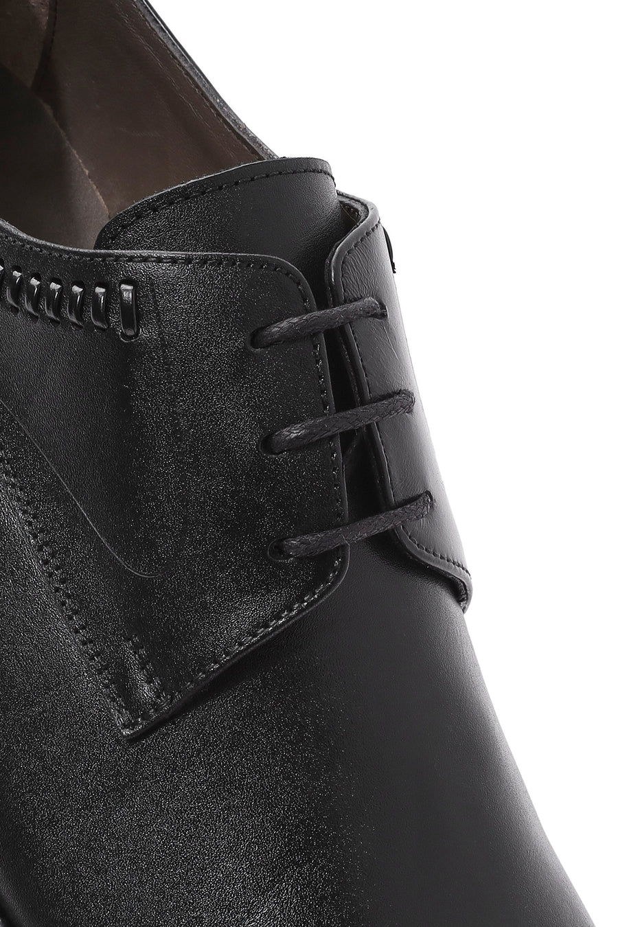 Men's Black Laced Leather Classic Shoes