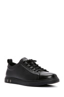 Men's Black Lace-up Leather Sneaker | Derimod