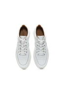 Men's White Leather Sneaker | Derimod