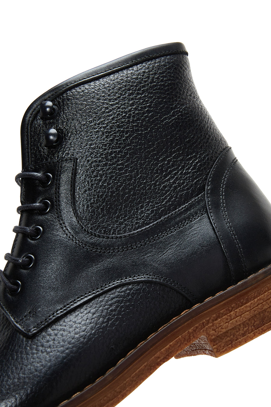 Men's Black Leather Zippered Casual Boots