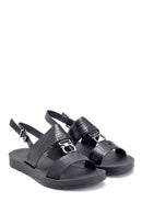 Kadın Yılan Baskılı Casual Sandalet | Derimod