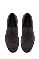 Erkek Gri Süet Deri Casual Loafer | Derimod