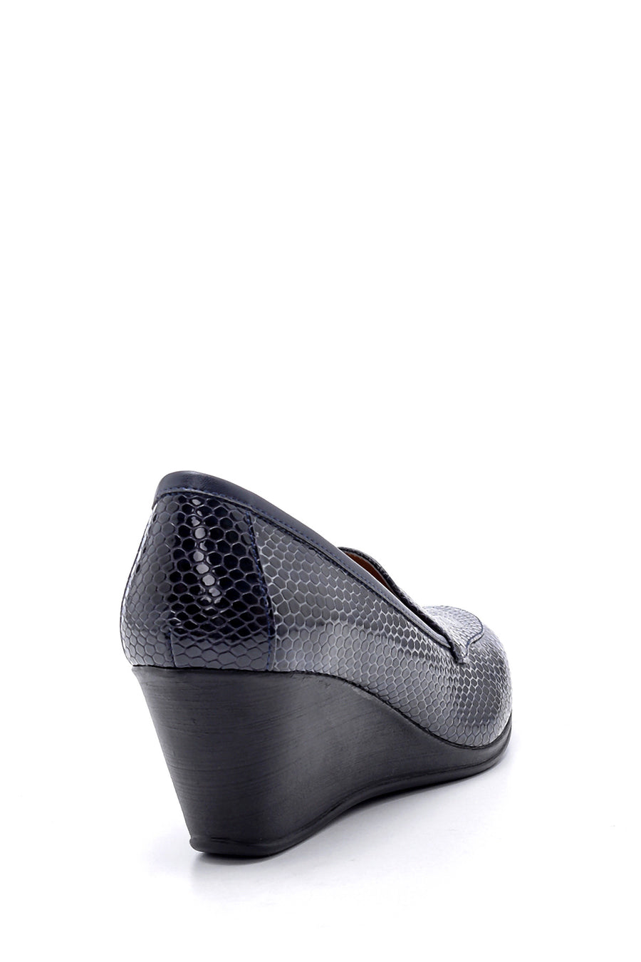 Women's Snakeskin Patterned Wedge Heeled Shoes