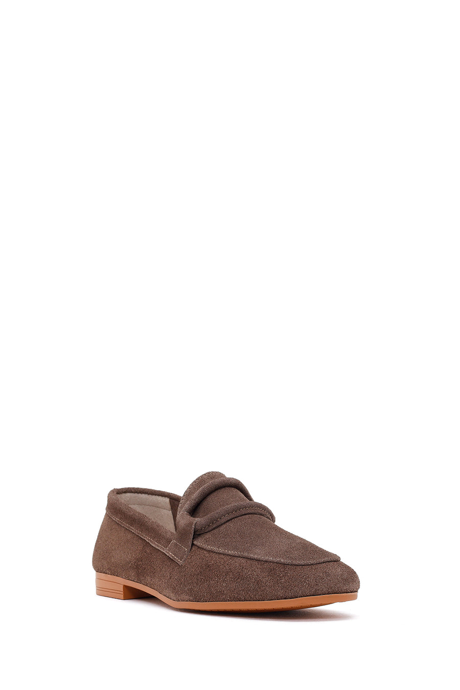 Women's Mink Buckled Suede Leather Masculine Loafer