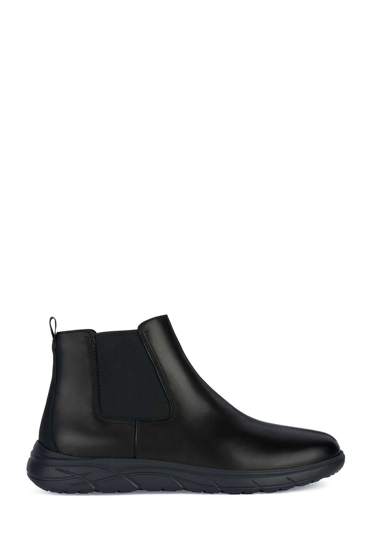 Geox Men's Black U Portello Leather Chelsea Boots U36E1A00043C9999 | Derimod