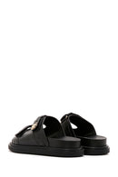 Women's Black Thick Soled Slippers | Derimod