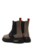 Harley Davidson Woman Mink Nefud Thick-Soled Leather Chelsea Boots | Derimod