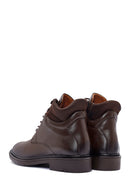 Men's Brown Zippered Leather Casual Boots | Derimod
