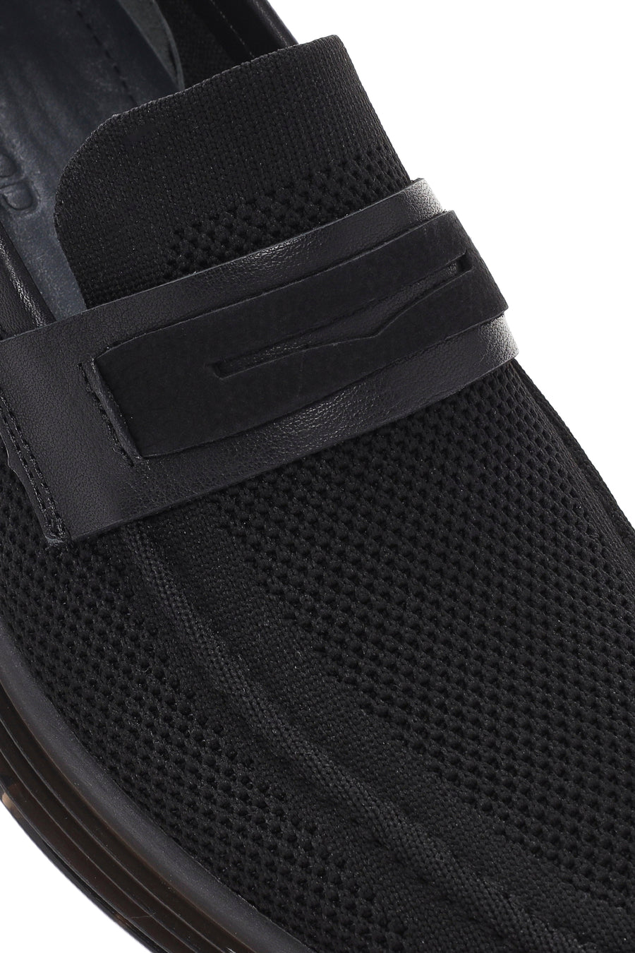 Men's Black Fabric Loafer