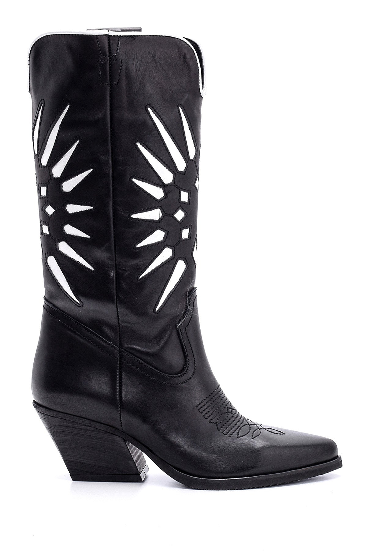 Women's Leather Cowboy Boots 19WFD226818 | Derimod