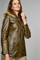 Rio Women's Leather Jacket | Derimod