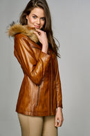 Rio Women's Leather Jacket | Derimod