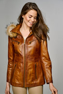 Rio Women's Leather Jacket | Derimod