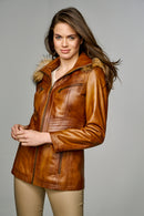 Rio Women's Leather Jacket | Derimod