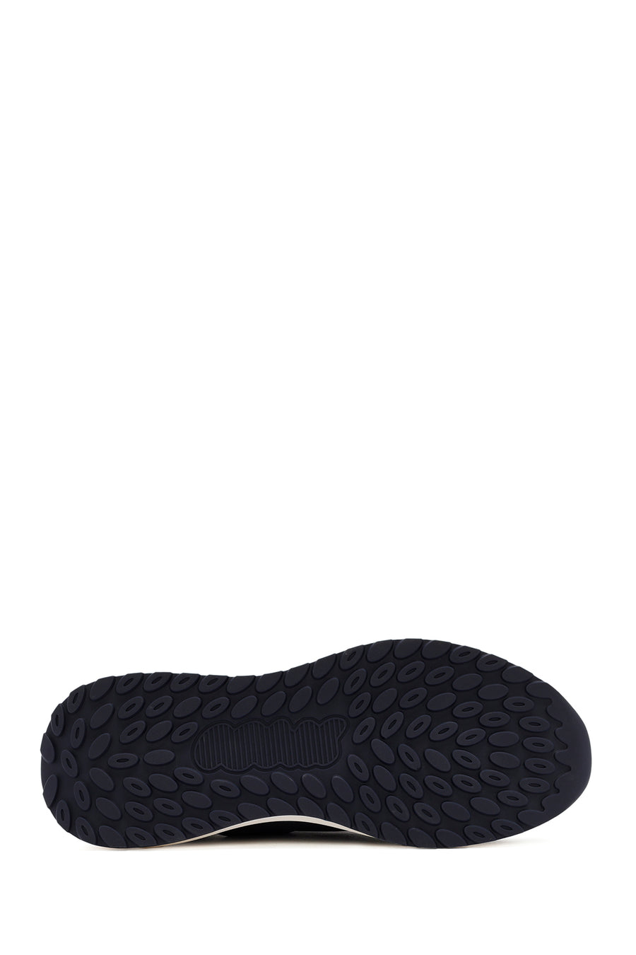 Men's Navy Blue Lace-Up Leather Sneaker