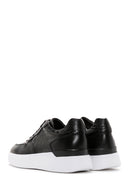 Men's Black Leather Thick Soled Sneaker | Derimod