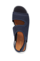 Geox Women's Navy Blue Spherica Ec5 Strappy Fabric Sandals | Derimod