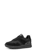 Geox Kadın Siyah D Runntıx A - Nylon+Suede Bağcıklı Kalın Tabanlı Kumaş Sneaker | Derimod