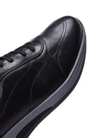 Men's Black Leather Sneaker | Derimod