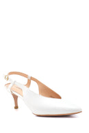 Women's Leather Printed Heeled Shoes | Derimod