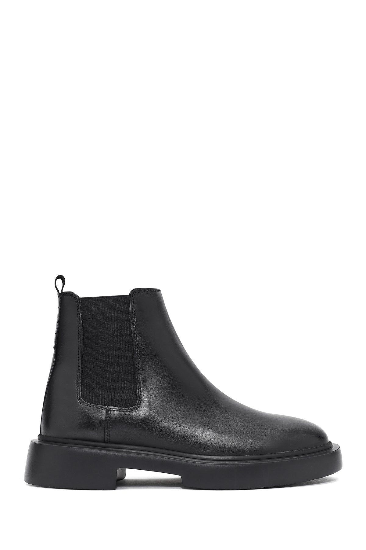 Men's Black Leather Casual Chelsea Boots 24WFD620418 | Derimod