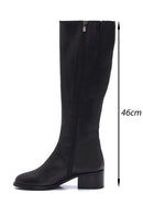 Women's Leather Zippered Heeled Boots | Derimod