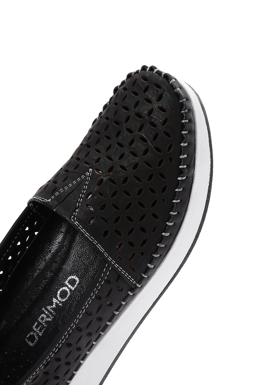 Kadın Siyah Kalın Tabanlı Deri Konfor Loafer