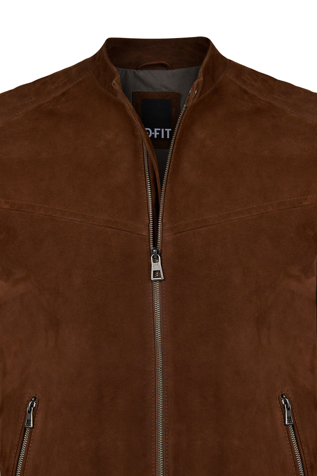 Howard Erkek Kahverengi Slim-Fit Süet Deri Ceket